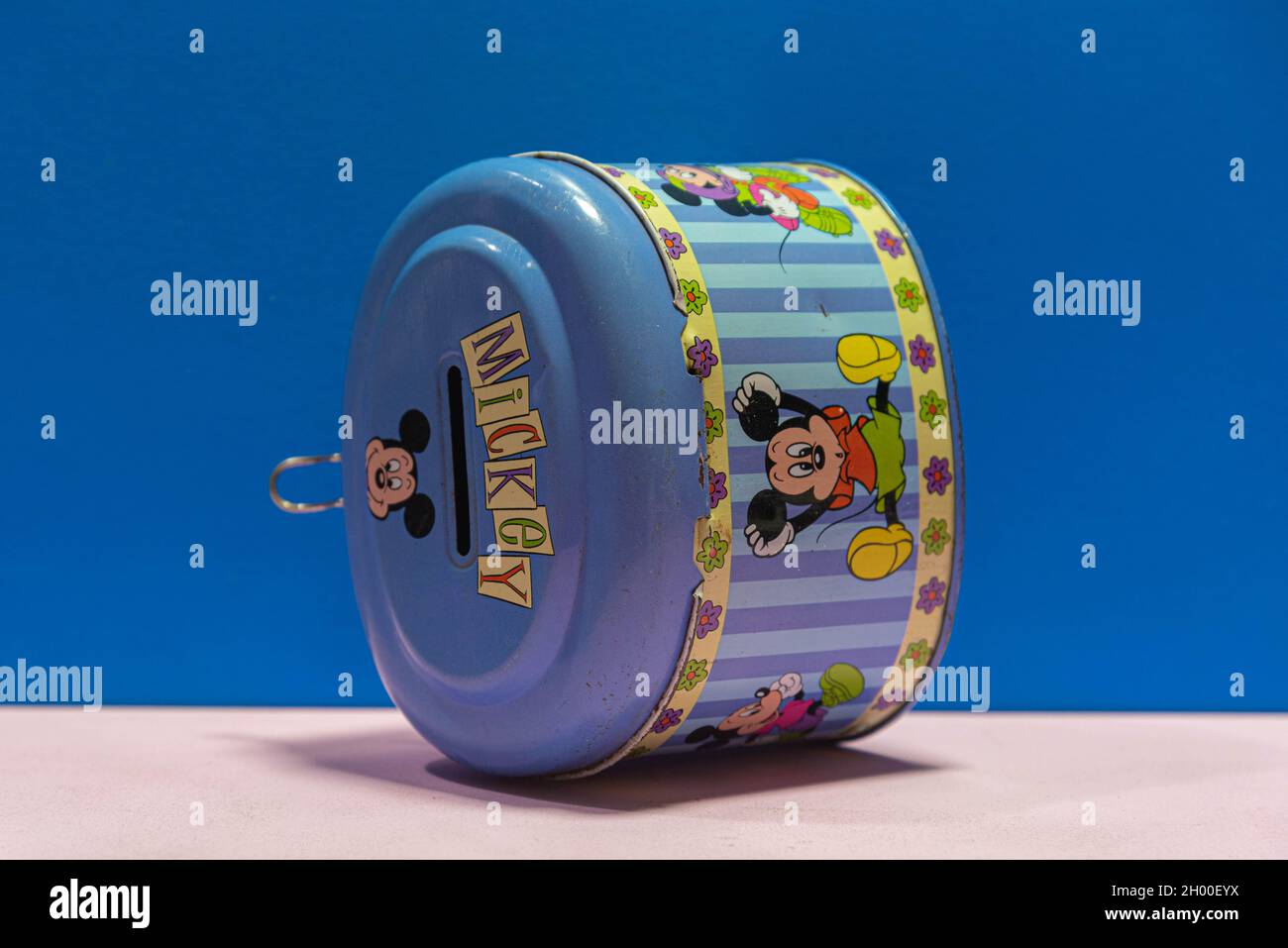 Santa Maria Rs Brazil 01 22 21 Old Disney Collection Tin Piggy Bank Mickey Mouse Print Object To Store Coins Children S Safe Craft Item Can T Stock Photo Alamy