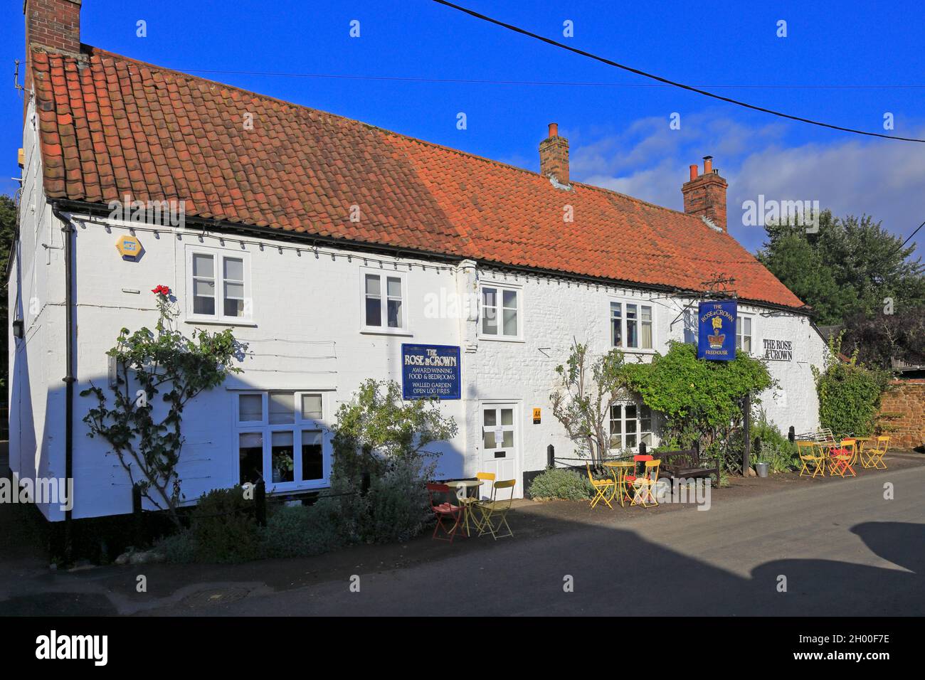 Rose and Crown village pub, Snettisham, Norfolk, England, UK. Stock Photo