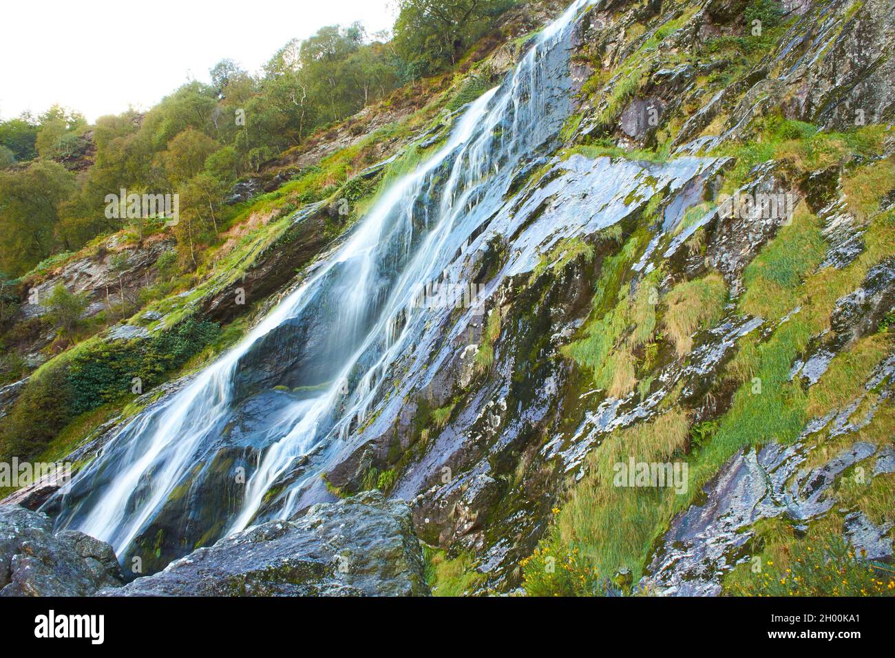 Majestic water cascade of Powerscourt Waterfall, the highest waterfall in  Ireland. Famous tourist attractions in co. Wicklow, Ireland Stock Photo -  Alamy