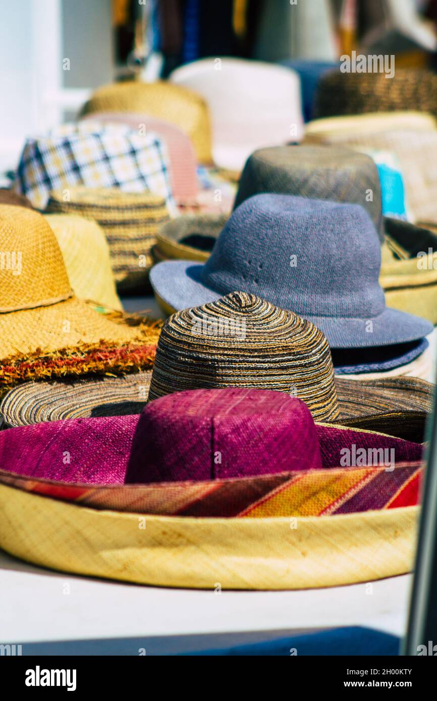 Santorini Island, Fira, Greece October 08, 2021 Decorative objects
