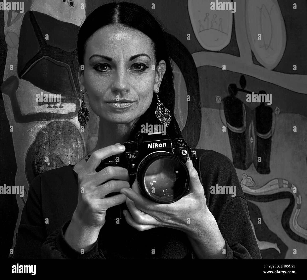Ana Milojkovic selfportrait Stock Photo
