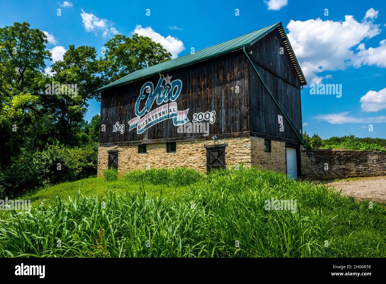 Ohio Bicentennial Barn Hamilton County Miamitown Ohio Stock Photo