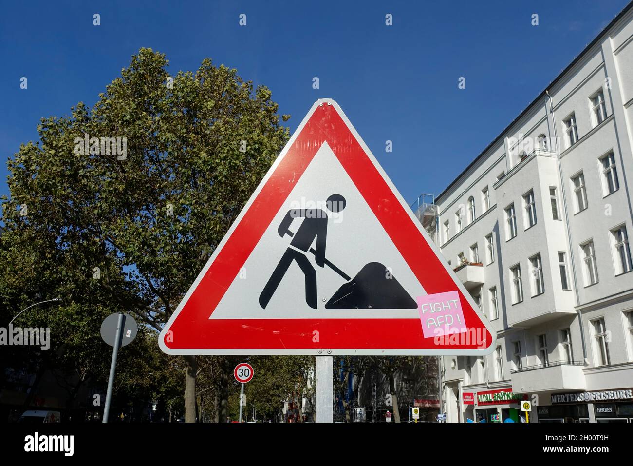 Sticker against the AfD, Berlin, Germany Stock Photo - Alamy