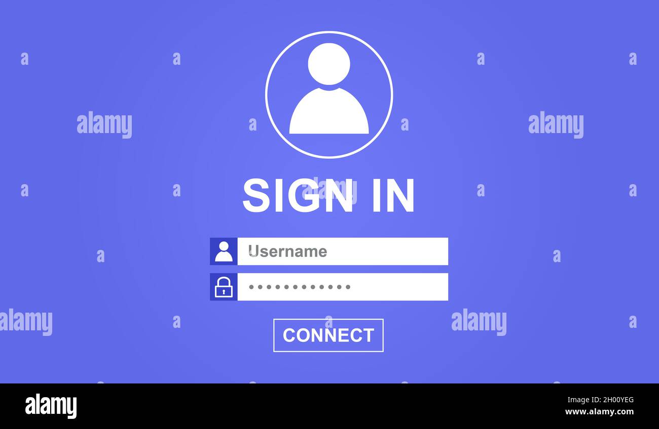 Professional Sign In Sign in concept on purple background Stock Photo - Alamy