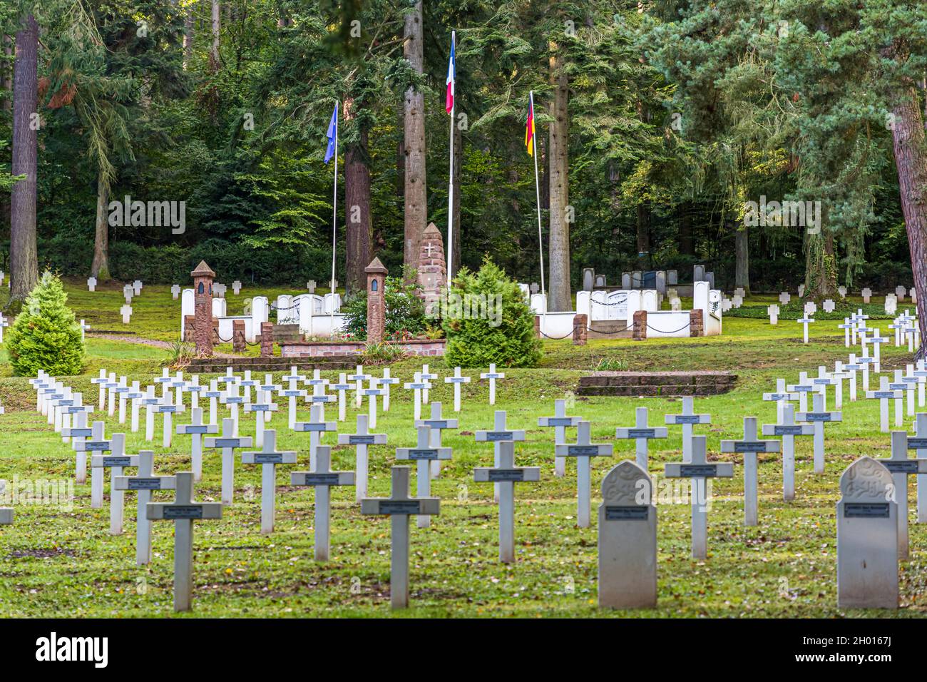 Military Cemetery in Guebwiller, France Stock Photo