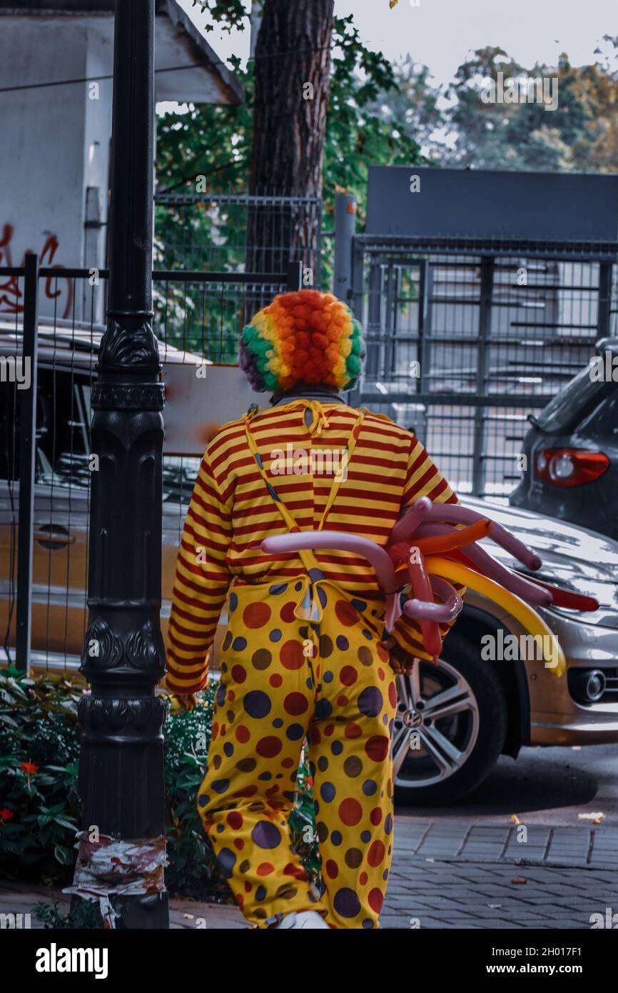 Colored page Clown in baggy pants painted by User not registered