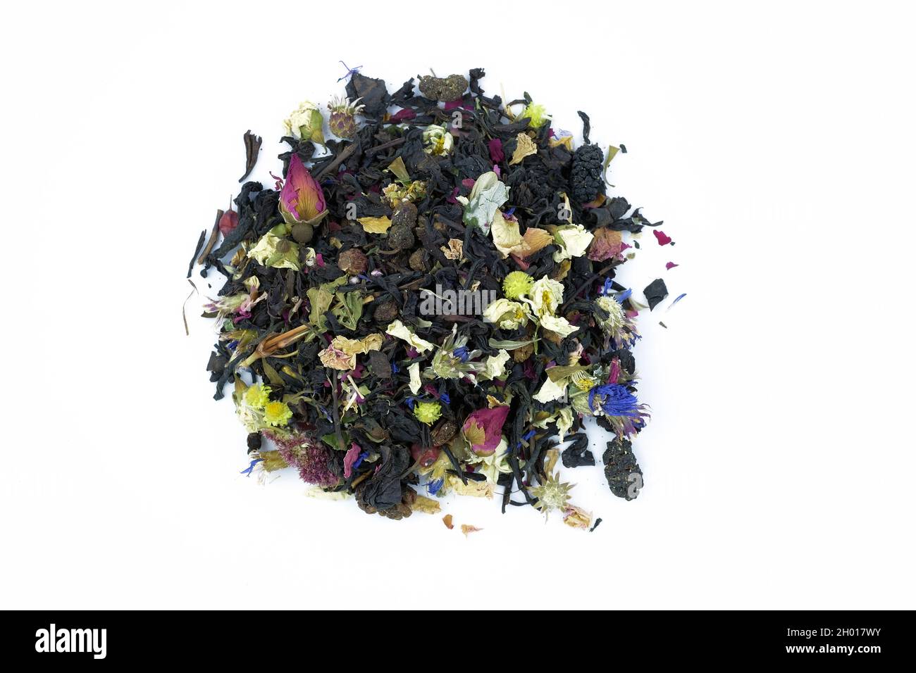 Large-leaf black tea with rose, cornflower, chamomile, mulberry and ...