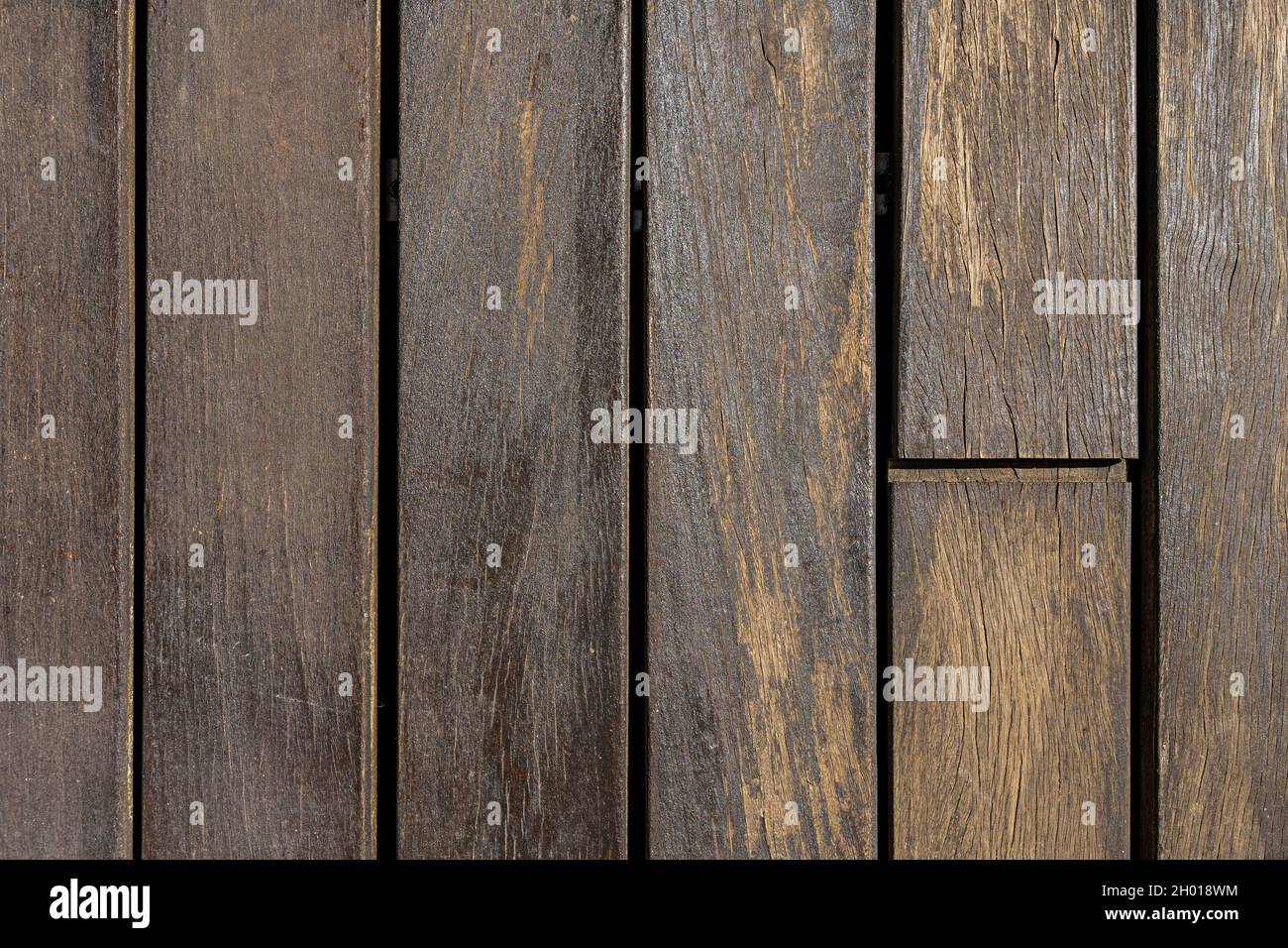 Acacia planks in need of a new coat of varnish. Vector wood texture