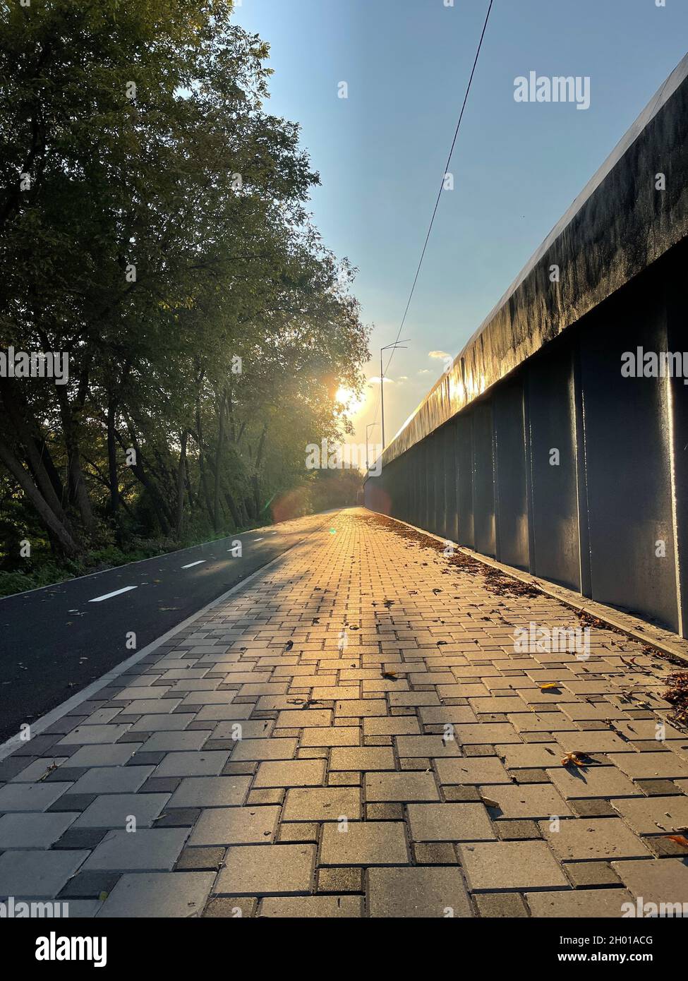 Vertical shot bicycle pathway hi-res stock photography and images - Alamy