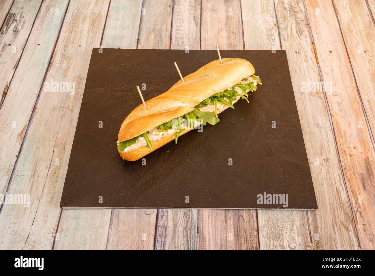 Traditional Spanish crab meat sandwich with arugula Stock Photo Alamy