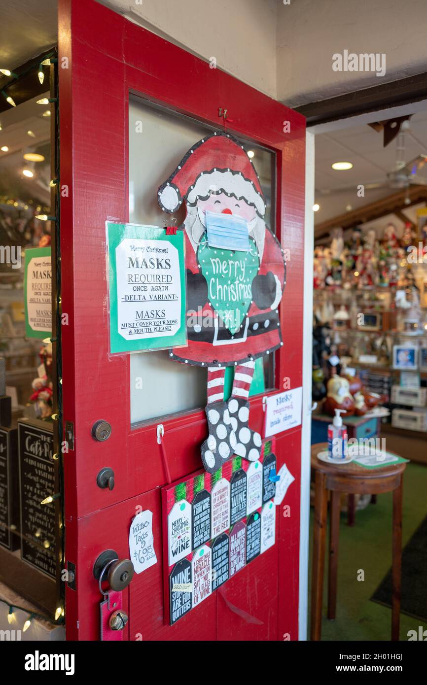 Facade of Kris Kringle, a Christmas store open year round, Carmel