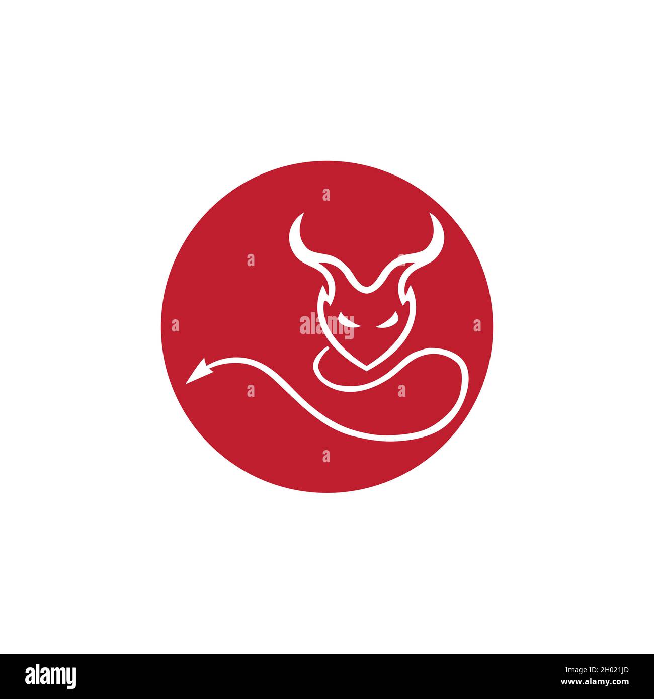 red Devil horn Vector icon design illustration Template Stock Vector