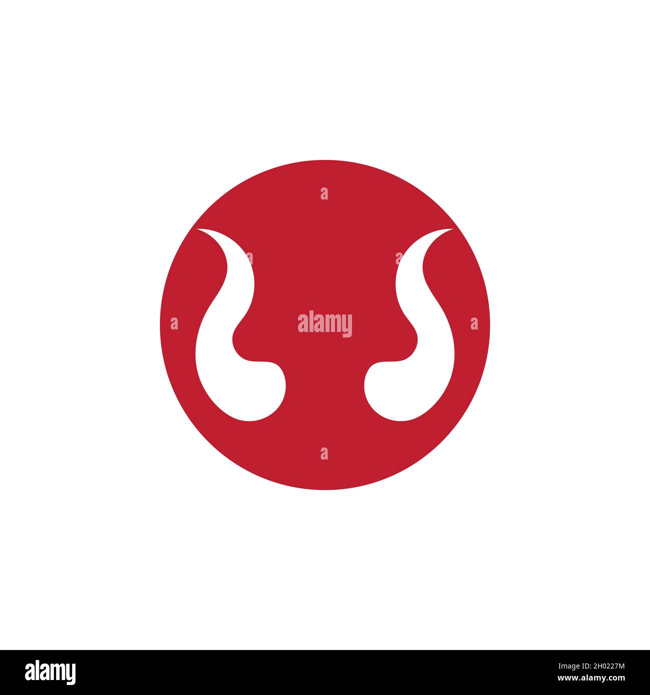 red Devil horn Vector icon design illustration Template Stock Vector