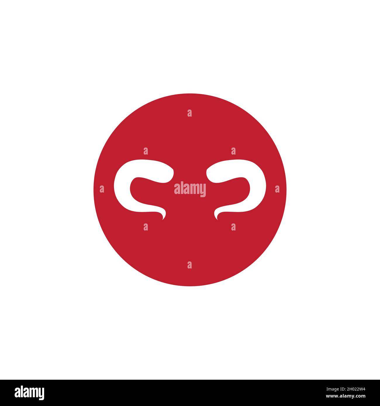 red Devil horn Vector icon design illustration Template Stock Vector