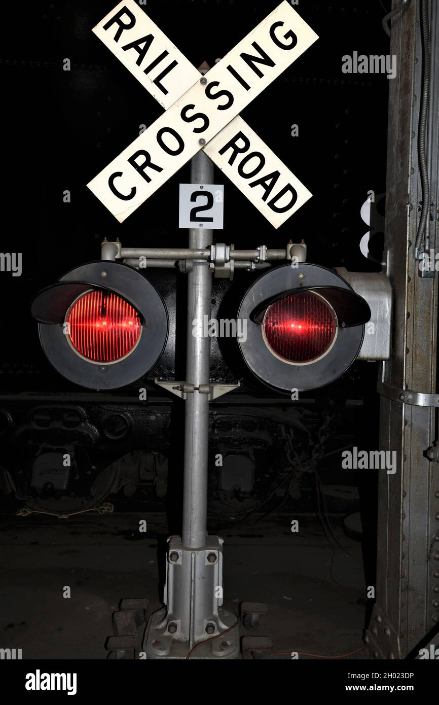 Railroad crossing signal Stock Photo Alamy