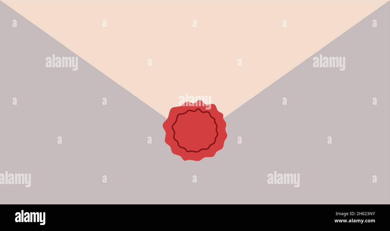 envelope with round stamp Stock Vector Image & Art - Alamy