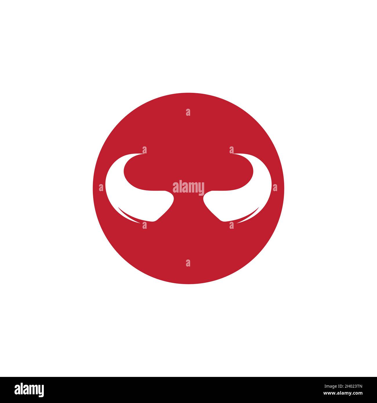 red Devil horn Vector icon design illustration Template Stock Vector