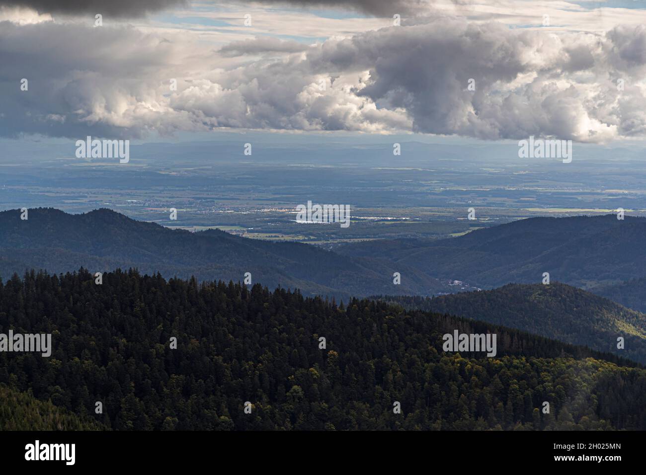 Vosges landscape near Saint-Amarin, France Stock Photo