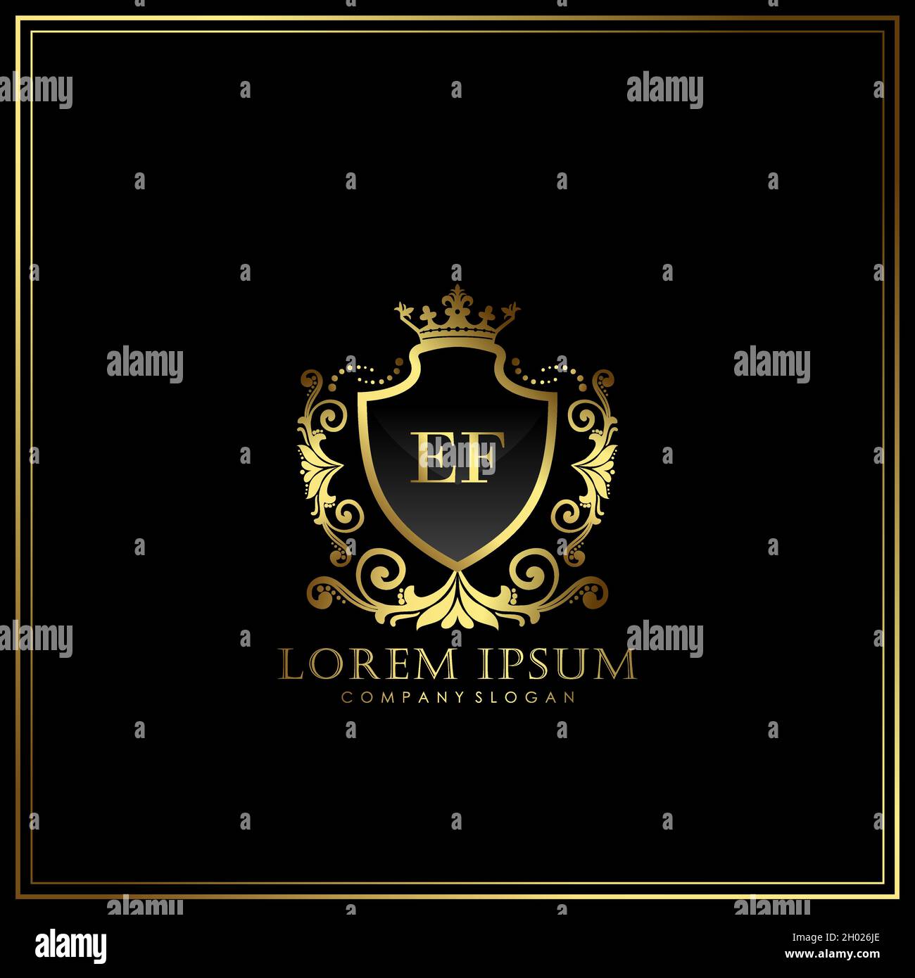 EF Initial Letter Luxury Logo template in vector for Restaurant ...