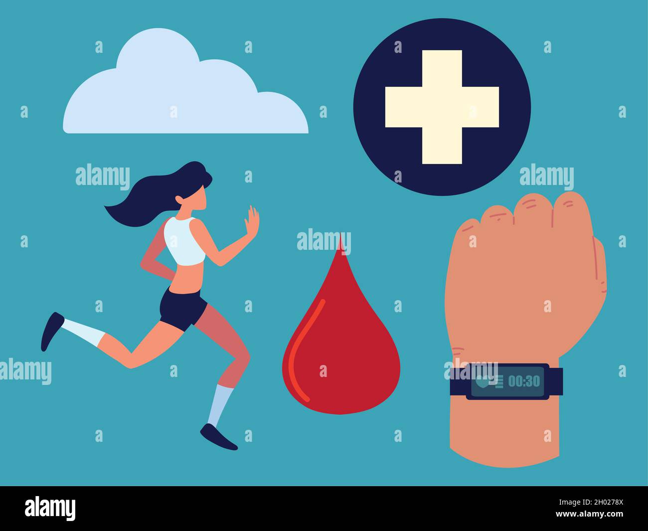 Workout girl set woman Stock Vector Images - Alamy