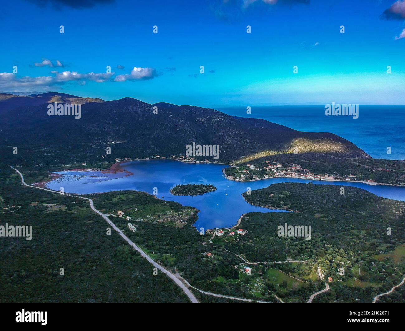 Beautiful aerial view at Ierakas or Gerakas, a picturesque fishing
