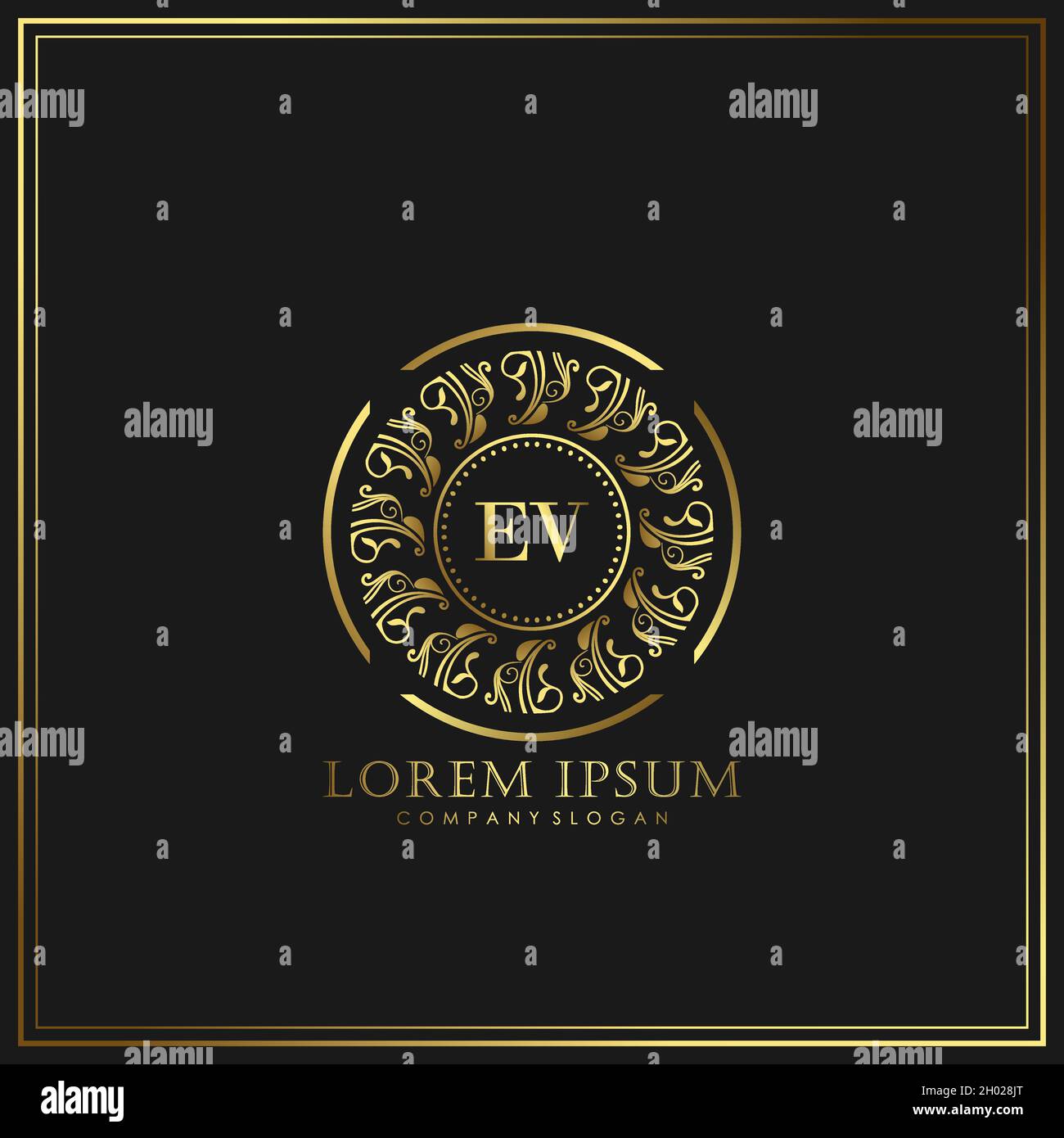 EV Initial Letter Luxury Logo template in vector for Restaurant ...