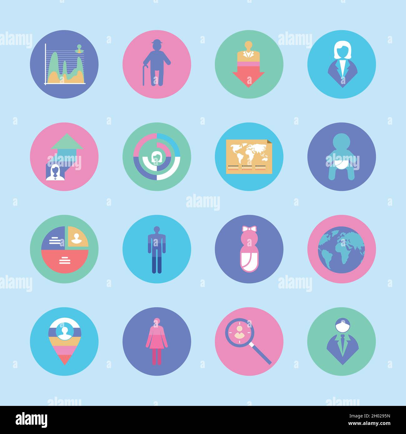 demographics population chart Stock Vector Image & Art - Alamy