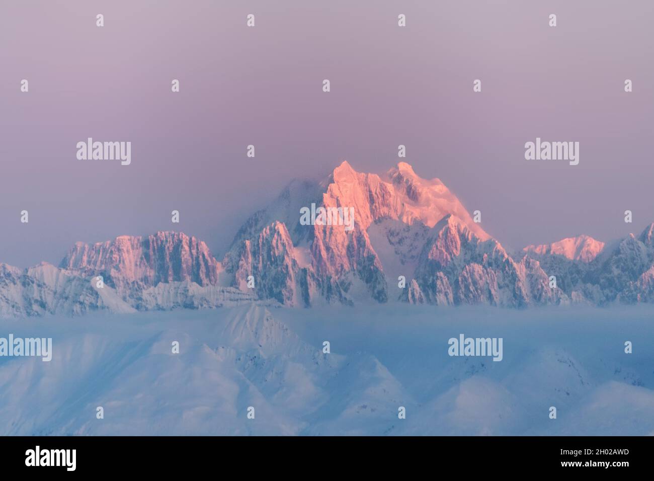 Denali sunrise, Talkeetna, Alaska Stock Photo Alamy