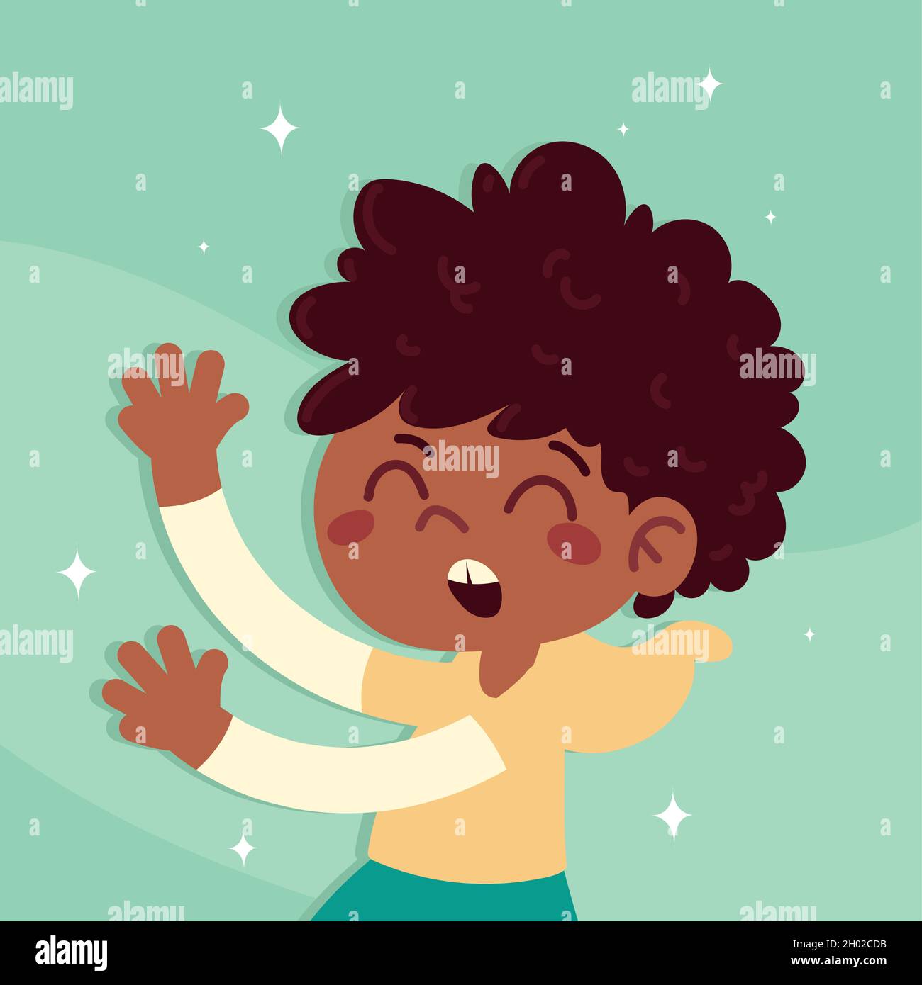 cute afro little boy Stock Vector Image & Art - Alamy