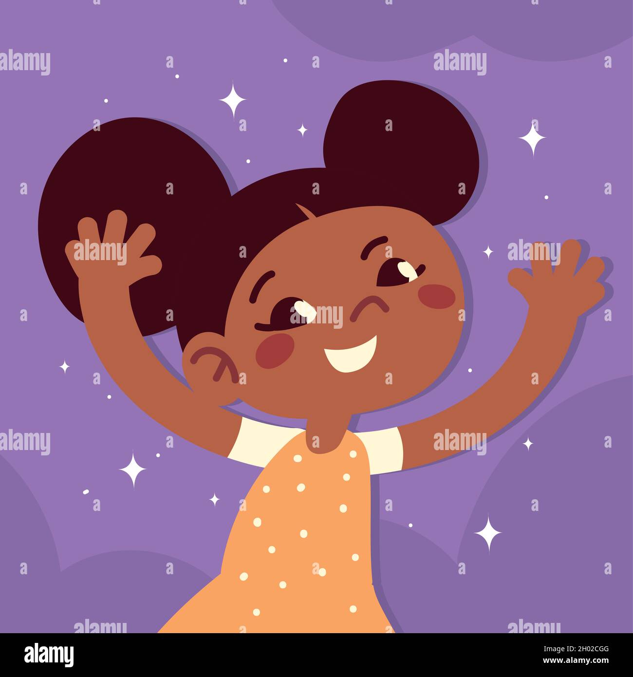 cute little girl Stock Vector Image & Art - Alamy