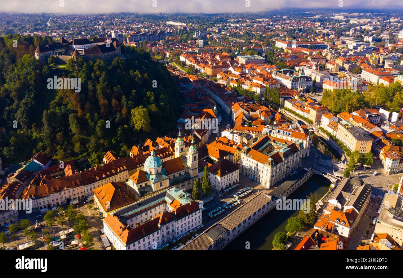 Aerial panoramic view ljubljana hi-res stock photography and images - Alamy