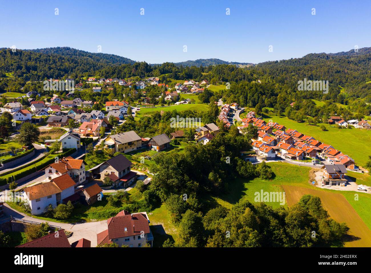 Studio R Vrhnika Aerial view of Vrhnika, Slovenia Stock Photo - Alamy