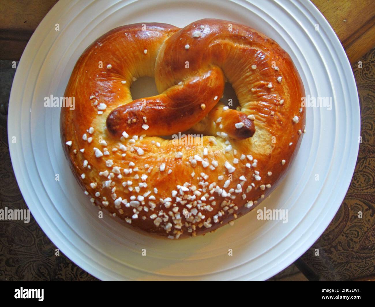 Loaf of bread called PRETZEL or BREZEL typical food of Austria Stock Photo