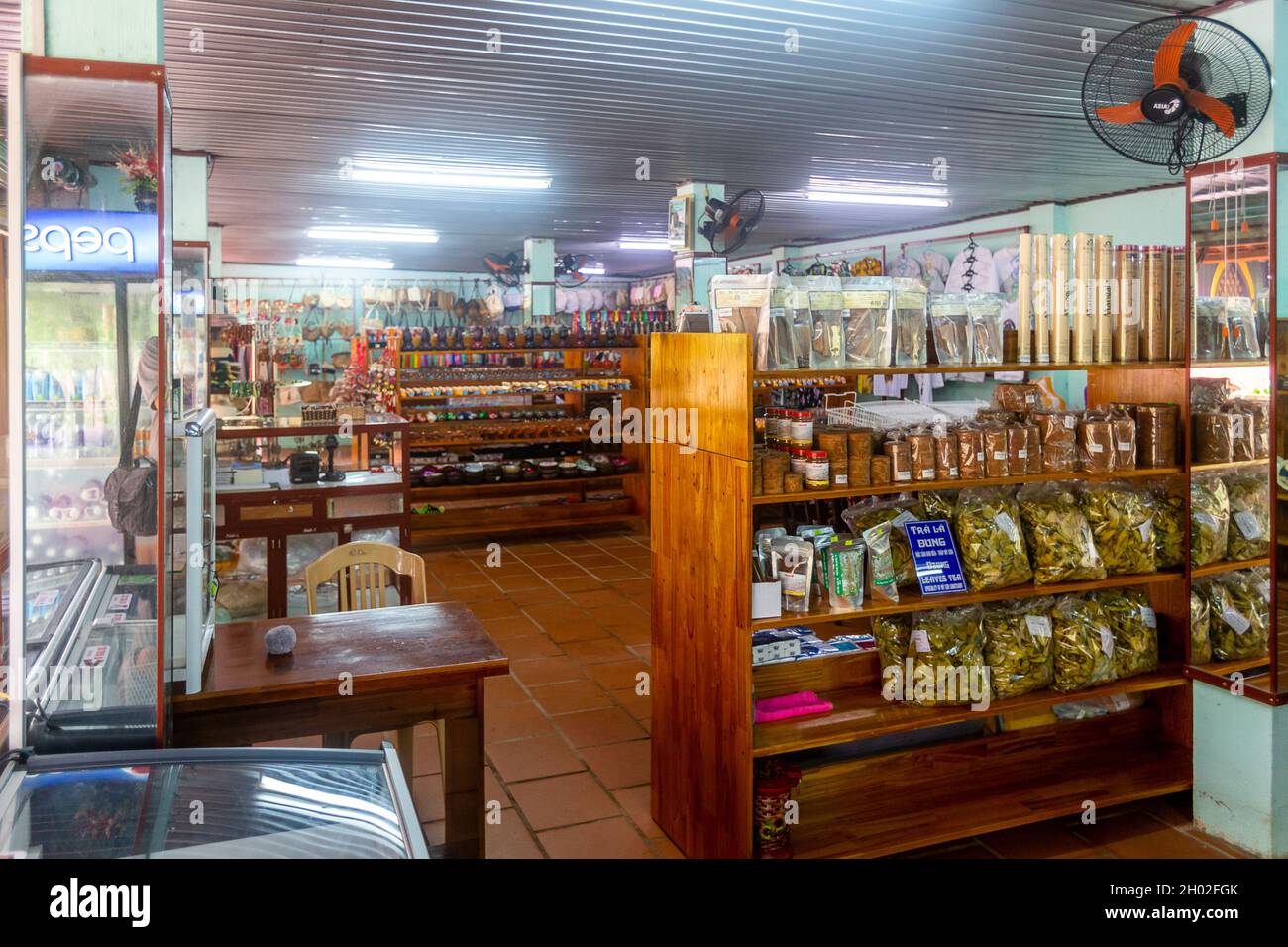 Gift store interior for the My Son attraction. Stock Photo