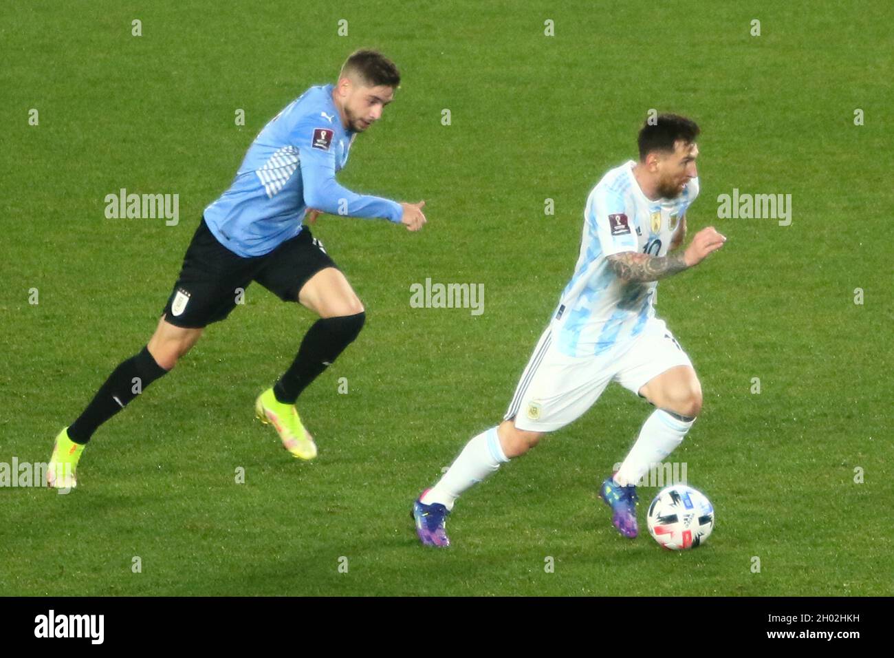 Buenos Aires 11 10 2021 Argentina Faces Uruguay For The 5th Round Of