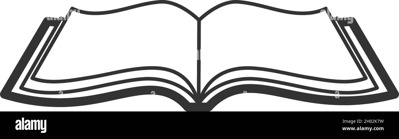 open book vector symbol icon design. Beautiful illustration isolated on  white background Stock Photo - Alamy