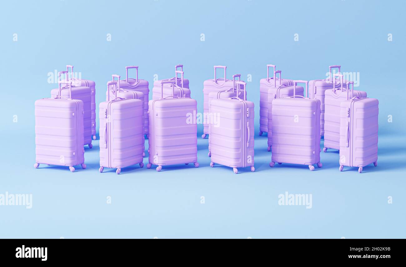 Pastel bubble monochrome minimal Luggage bag, cabin baggage on pastel