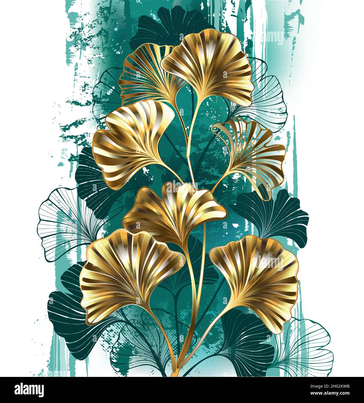 Isolated gold leaf plant vector design Stock Vector Image & Art - Alamy