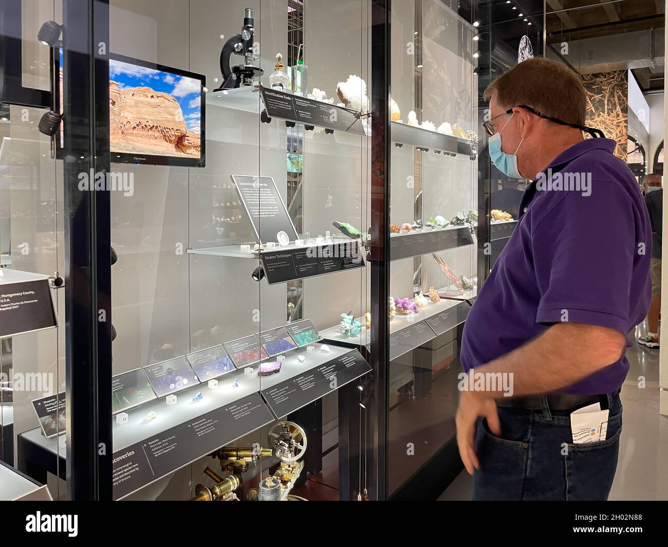 Gem and Mineral museum exhibition.  Stock Photo
