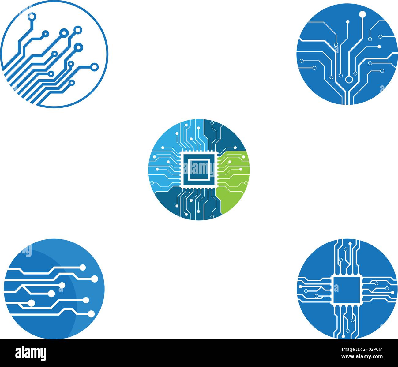 Pcm Vector Electronic circuit board processor Stock Vector Images - Alamy