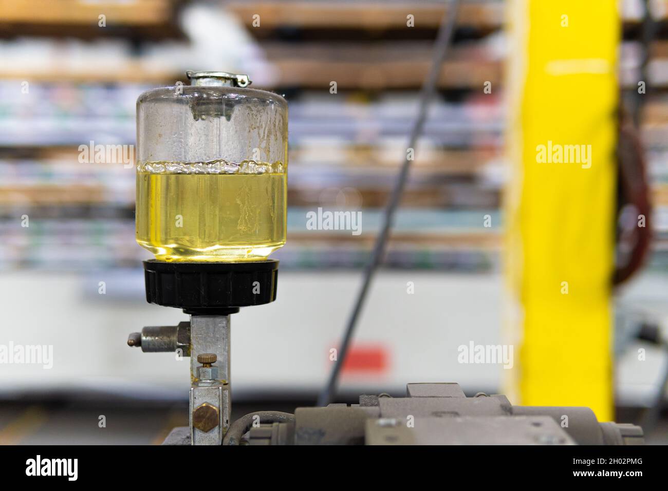 Machine Equipment Lubricant Bottle in Factory warehouse Stock Photo Alamy