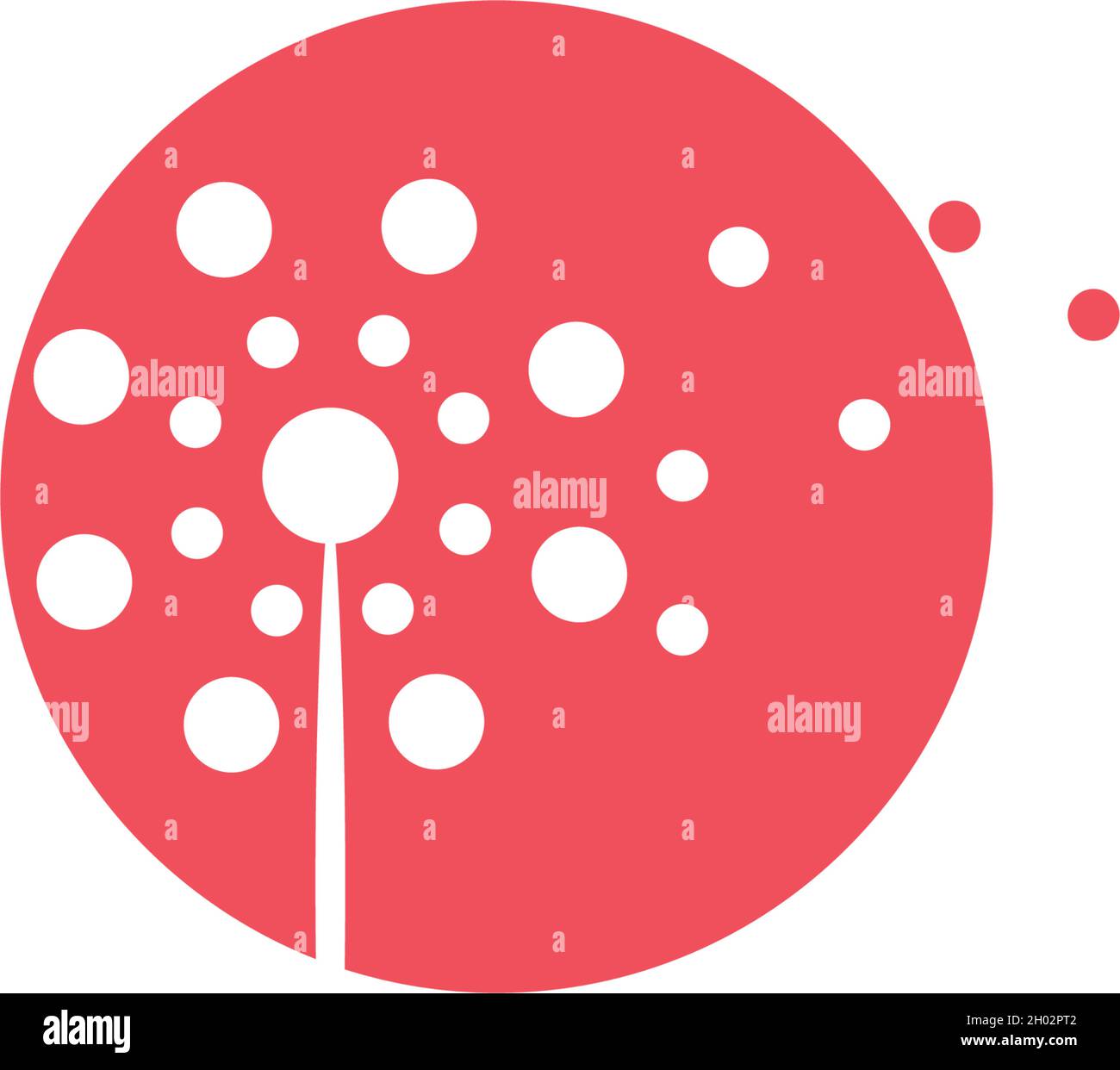 Dandelion flower logo vector template Stock Vector