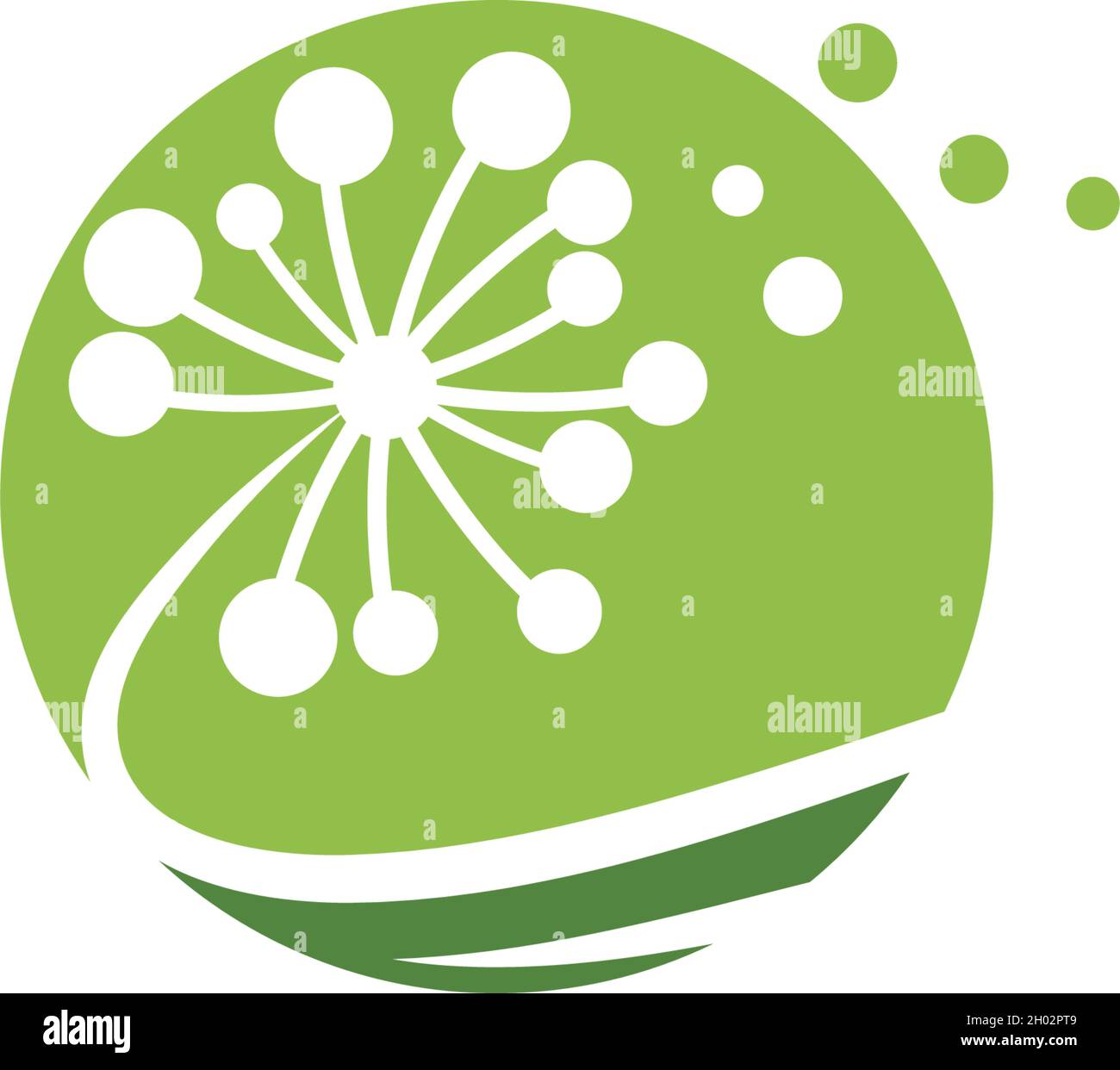 Dandelion flower logo vector template Stock Vector