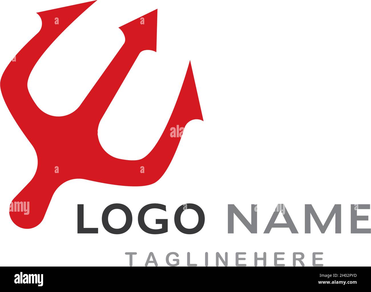 Trident Logo Template vector Stock Vector