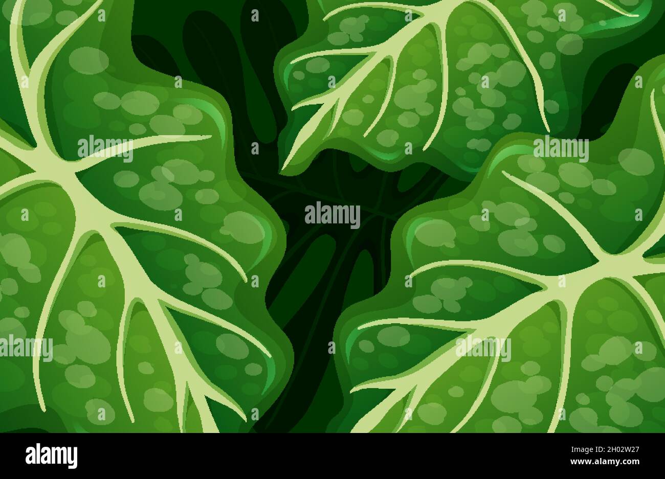 Green tropical leaves background illustration Stock Vector Image & Art ...
