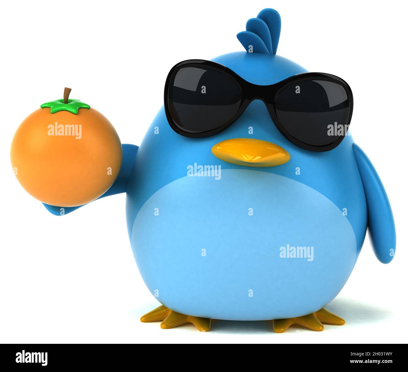 Blue bird - 3D Illustration Stock Photo - Alamy
