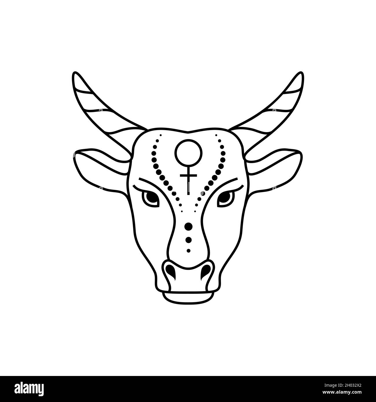 Ox zodiac sign Stock Vector