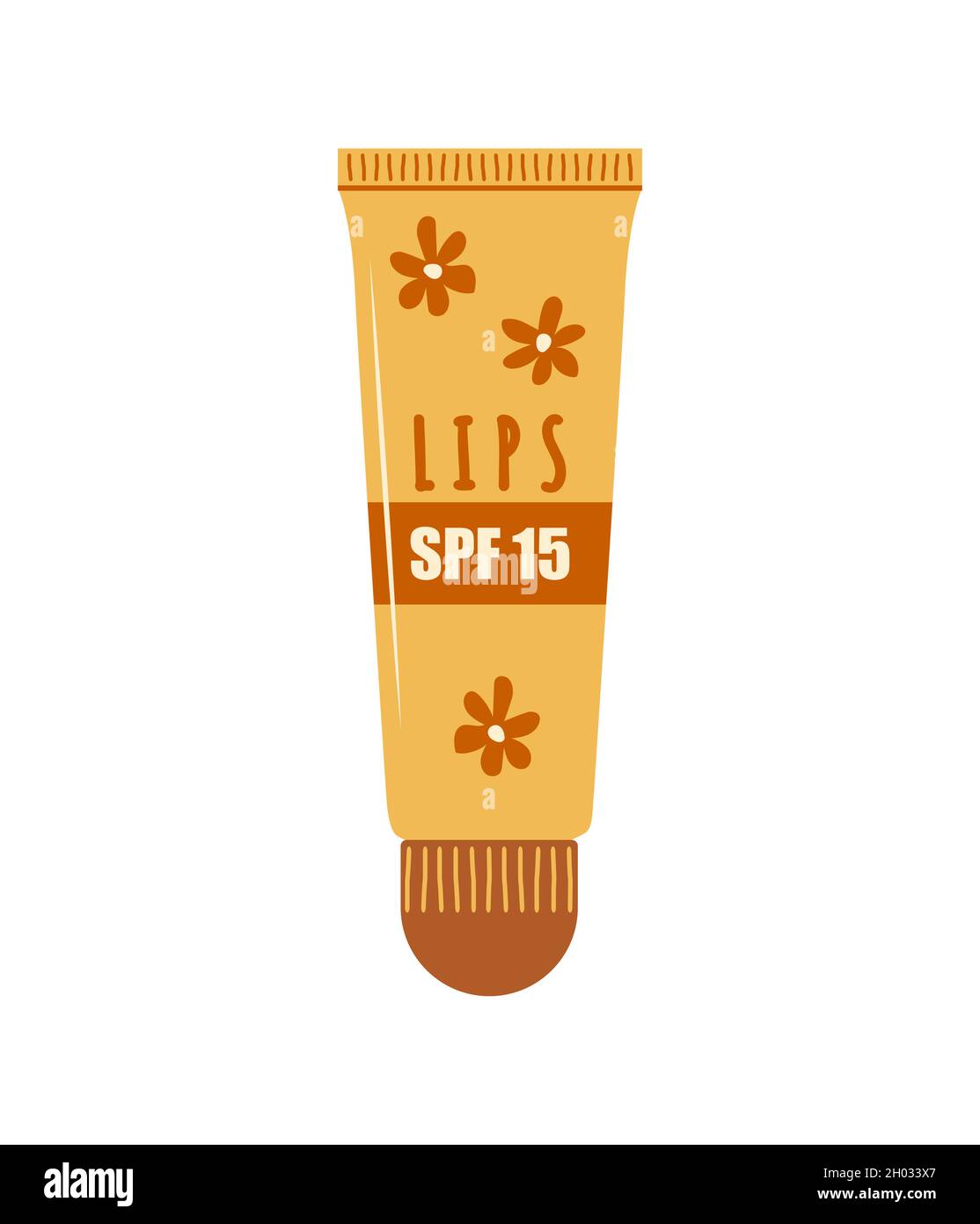 Sunscreen tube. Sunblock moisturizer lotion. Lips cream with SPF