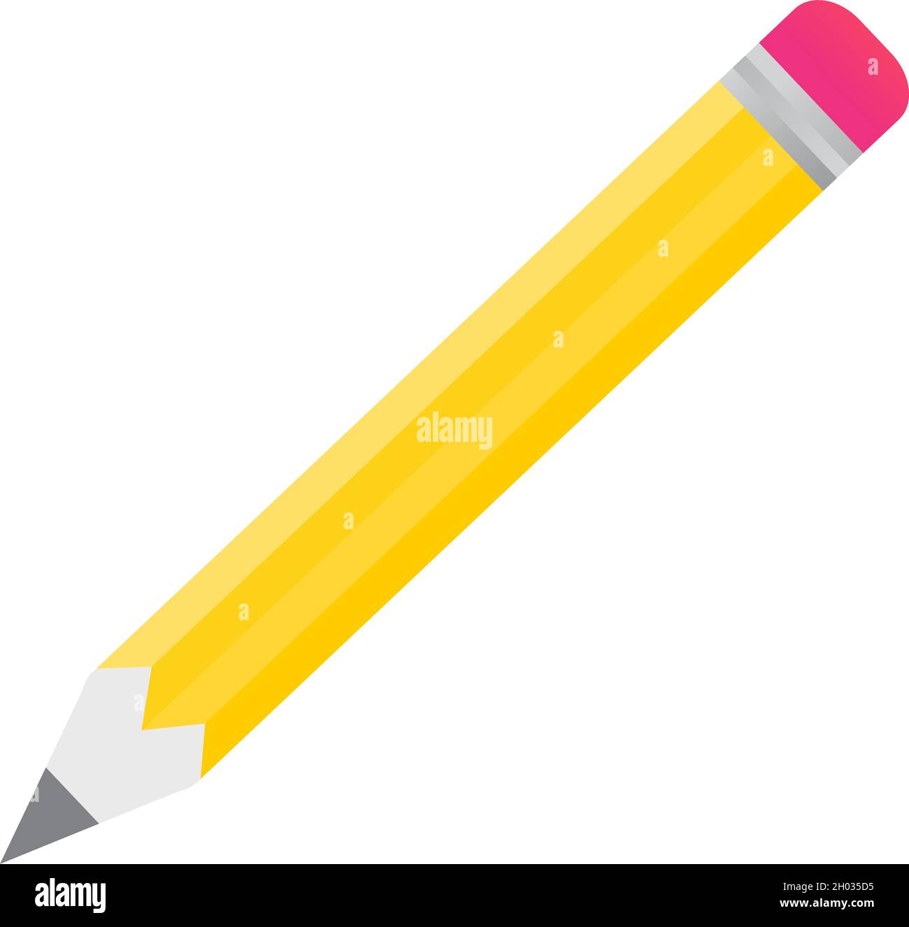 School pencil vector icon isolated on white Stock Vector Image & Art ...