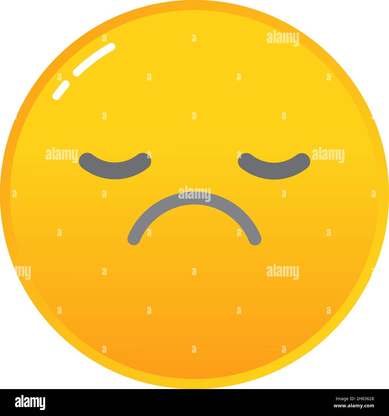 Sad emoticon icon vector unhappy smiley face Stock Vector Image & Art ...